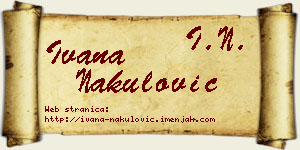 Ivana Nakulović vizit kartica